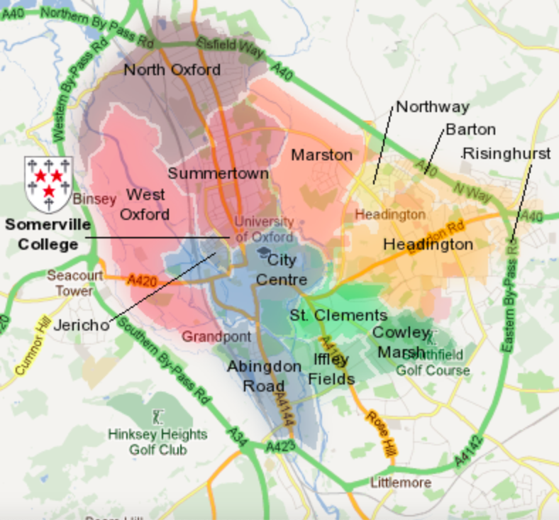 Onde ficar em Oxford: mapa Onde ficar em Oxford: mapa