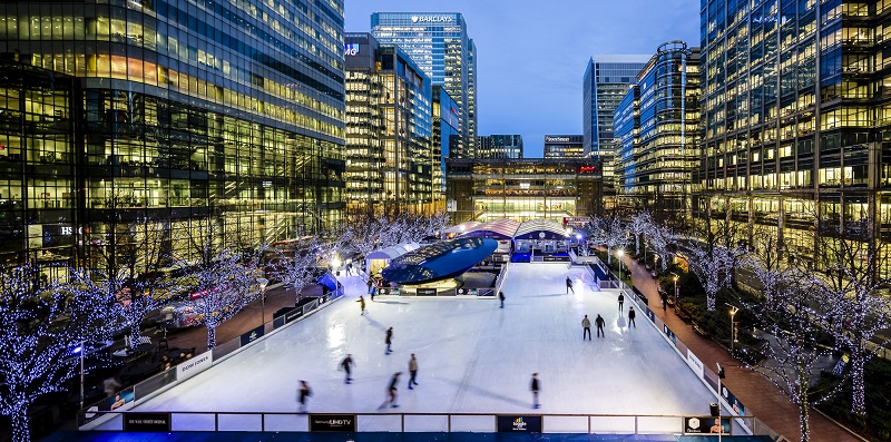 Patinação no gelo em Londres Patinação no gelo em Londres