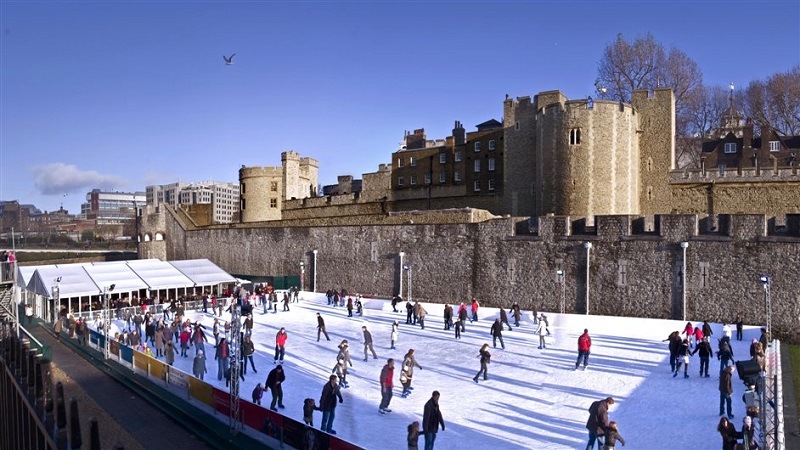 Patinação no gelo em Londres Patinação no gelo em Londres