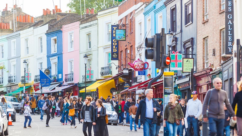 Portobello Road em Londres Portobello Road em Londres