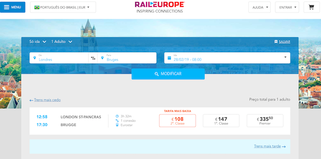 Onde comprar passagens de trem na Europa: Londres a Bruges Onde comprar passagens de trem na Europa: Londres a Bruges